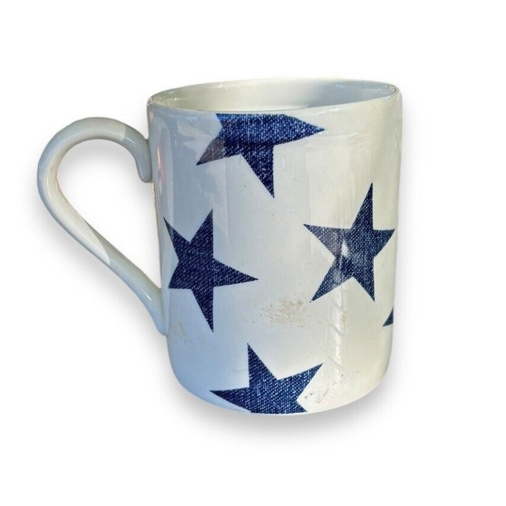 Vtg Royal Stafford BLUE STARS ALL OVER Coffee Mugs - Picture 2 of 4